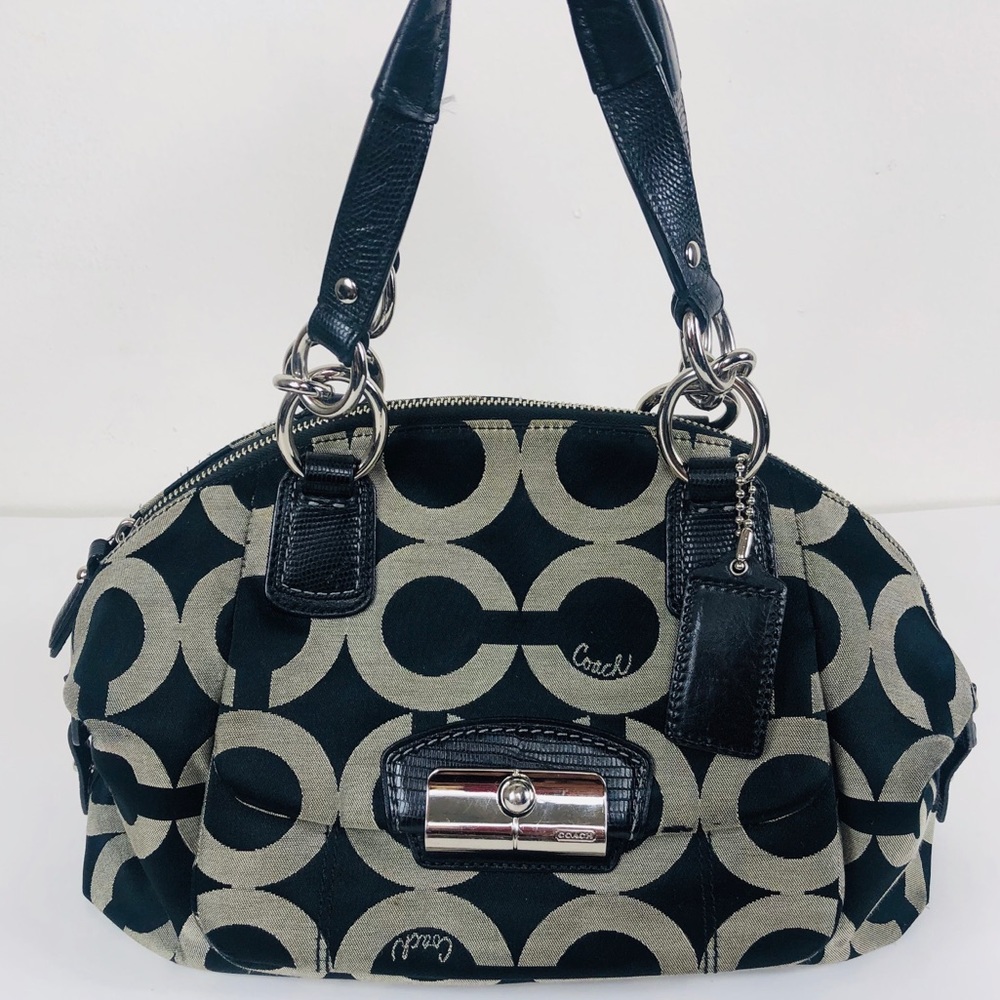 Black & Grey Coach Handbag